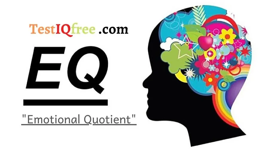 Chữ EQ – Emotional Quotient bên cạnh hình đầu người nhiều màu sắc tượng trưng cho cảm xúc